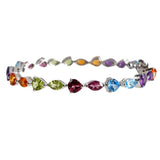 18K White Gold Semi-Precious Colour Stone Bracelet