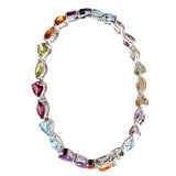 18K White Gold Semi-Precious Colour Stone Bracelet