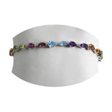 18K White Gold Semi-Precious Colour Stone Bracelet