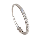 18K White Gold Diamond Bangle