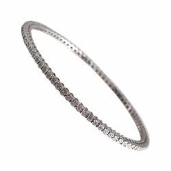 18K White Gold Diamond Bangle