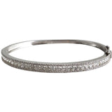 18K White Gold Diamond Bangle