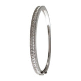 18K White Gold Diamond Bangle