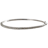 18K White Gold Diamond Bangle