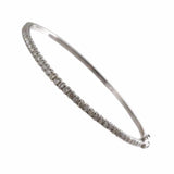 18K White Gold Diamond Bangle