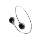 18K White Gold Blue Sapphire Diamond Bracelet