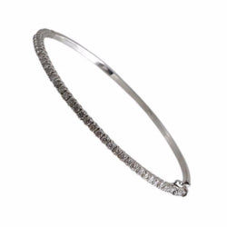 18K White Gold Diamond Bangle