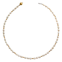 18K Yellow Gold Pearl Necklace