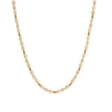 18K Yellow Gold Pearl Necklace