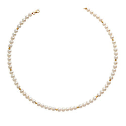 18K Yellow Gold Pearl Necklace